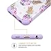 Fingic for iPod Touch 5 Case,iPod 6 Pineapple Case,Floral Ultra Slim Case Hard PC Soft Silicone Protective Case Cover for Apple iPod Touch 5/6th Generation,Pineapple/Purple