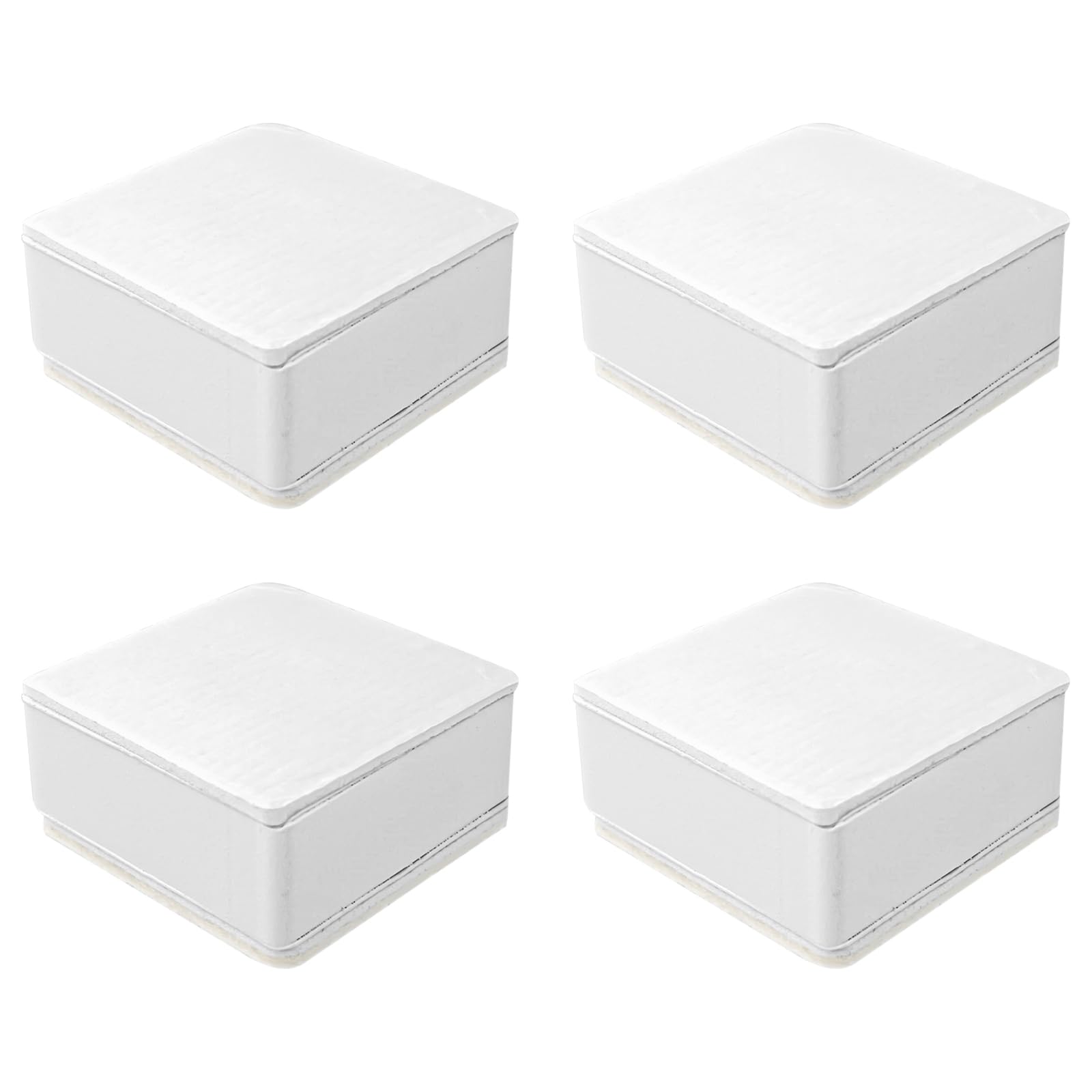 SyiXute Pack of 4 Carbon Steel Table Risers, 3 cm High Self-Adhesive Furniture Risers, Square for Sofa, Couch, Table, Cabinet, Bed, Desk Raiser