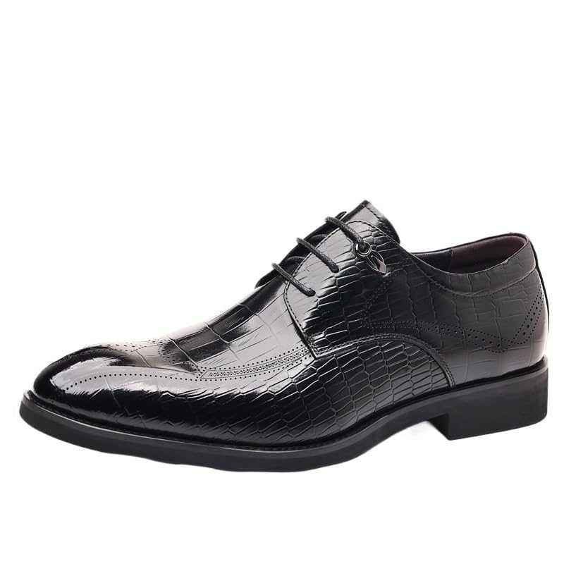 Classic Style Casual Formal Shoes, Office Lace-up Leather Shoes, Pointy Toe Handmade Business Dress Shoes, Mens Waterproof Dress Shoes