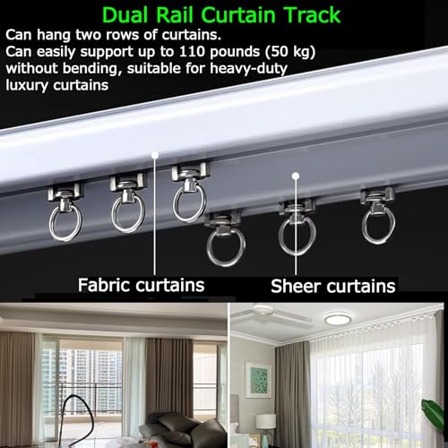 Tringle double plafond métal 17m dimensions personnalisables