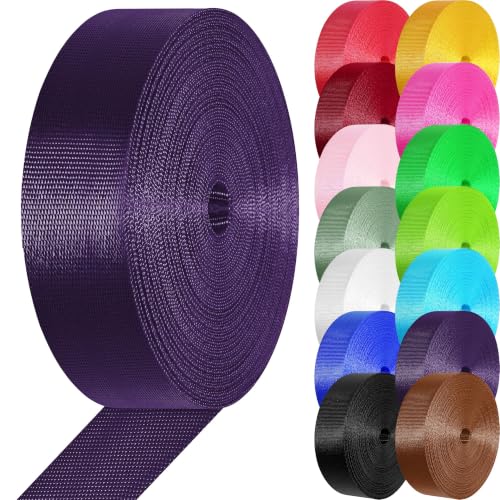 Image of Nylon Webbing 1 inch 1.5 inch Nylon Strap Webbing Straps, 3.3 10 25 50 Yards Webbing Strapping for Bags /Lawn Chair /Climbing Outdoors Crafting DIY Gear Repair