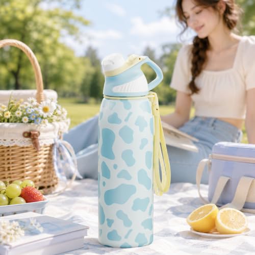 Image of 32 oz Insulated Stainless Steel Water Bottle No Straw Magnetic Lid
