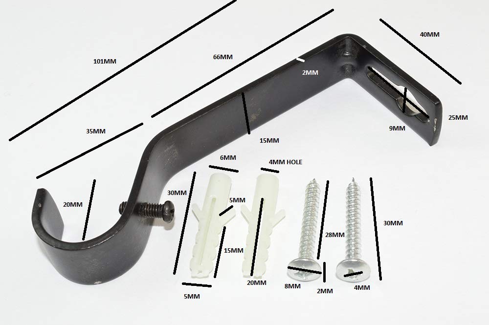 20 x Plastic Drape Curtain Rod Pole Rings Light Brown 28MM ID 40MM OD