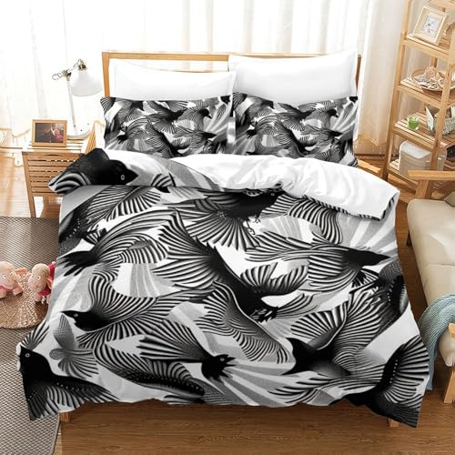 Parure housses de couettes stripes 3d pour lit double chaleureux - 2