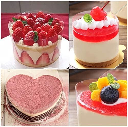 Miniatura 6 de GWHOLE Molde para tarta para collar de tiramisú, hojas de acetato, borde de mousse para pastel, tira circundante, decoración de manualidades, anillo