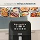 Princess Slim Airfryer 5,5L - 1500 W - leiser Betrieb (55 db) - Platzsparendes Design - Ölfrei - 8 Kochprogramme - Einstellbarer Thermostat - Antihaftbeschichtung - 182240