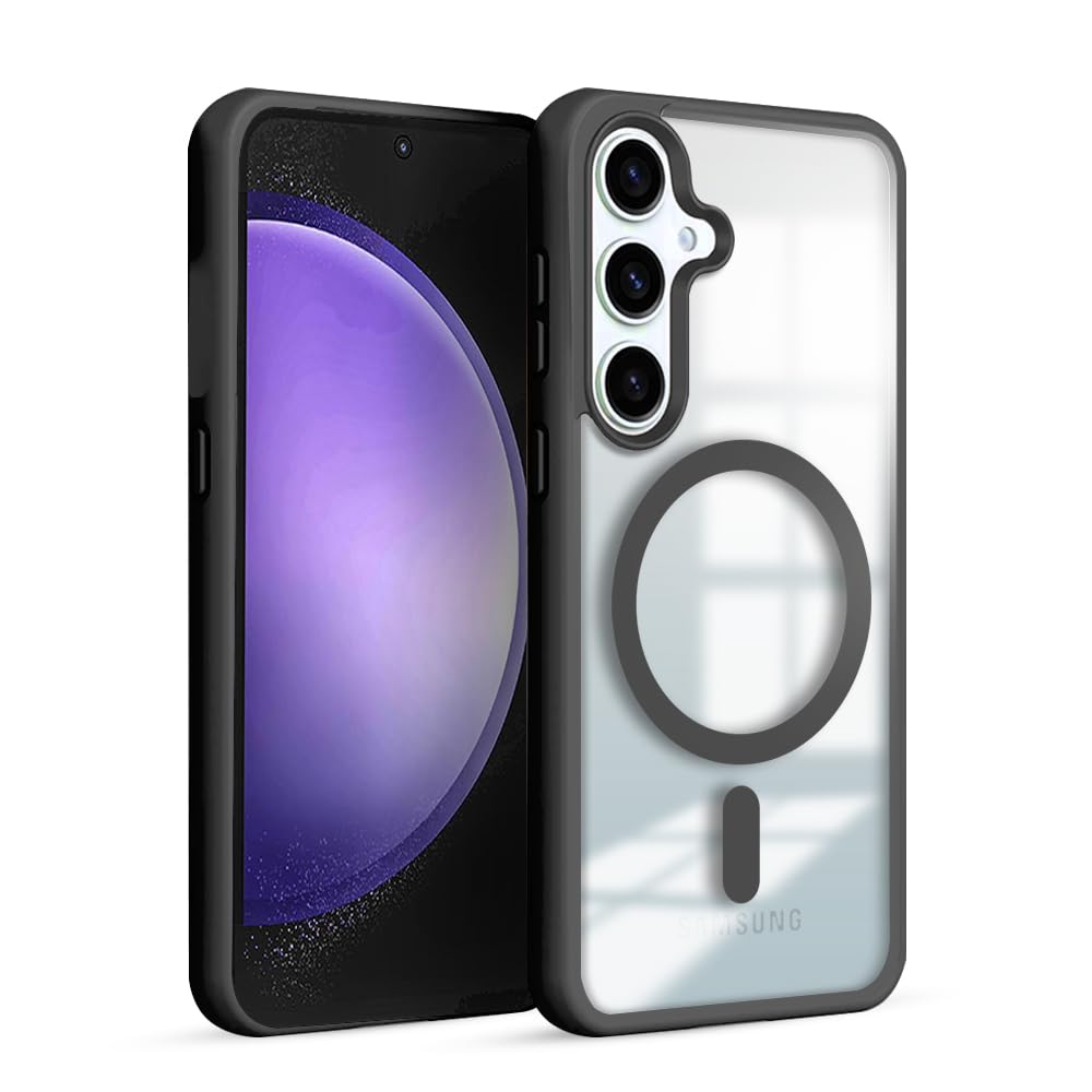 KARWAN®️ Hybrid Transparent Samsung Galaxy S24 Back Cover Case Compatibe with Mag-Safe|Shockproof Design |Camera Protection Bump|Transparent Back Cover Case for Samsung Galaxy S24(PC,TPU|Black Bumper (B0CZTVNLX1) Amazon Price History, Amazon Price Tracker