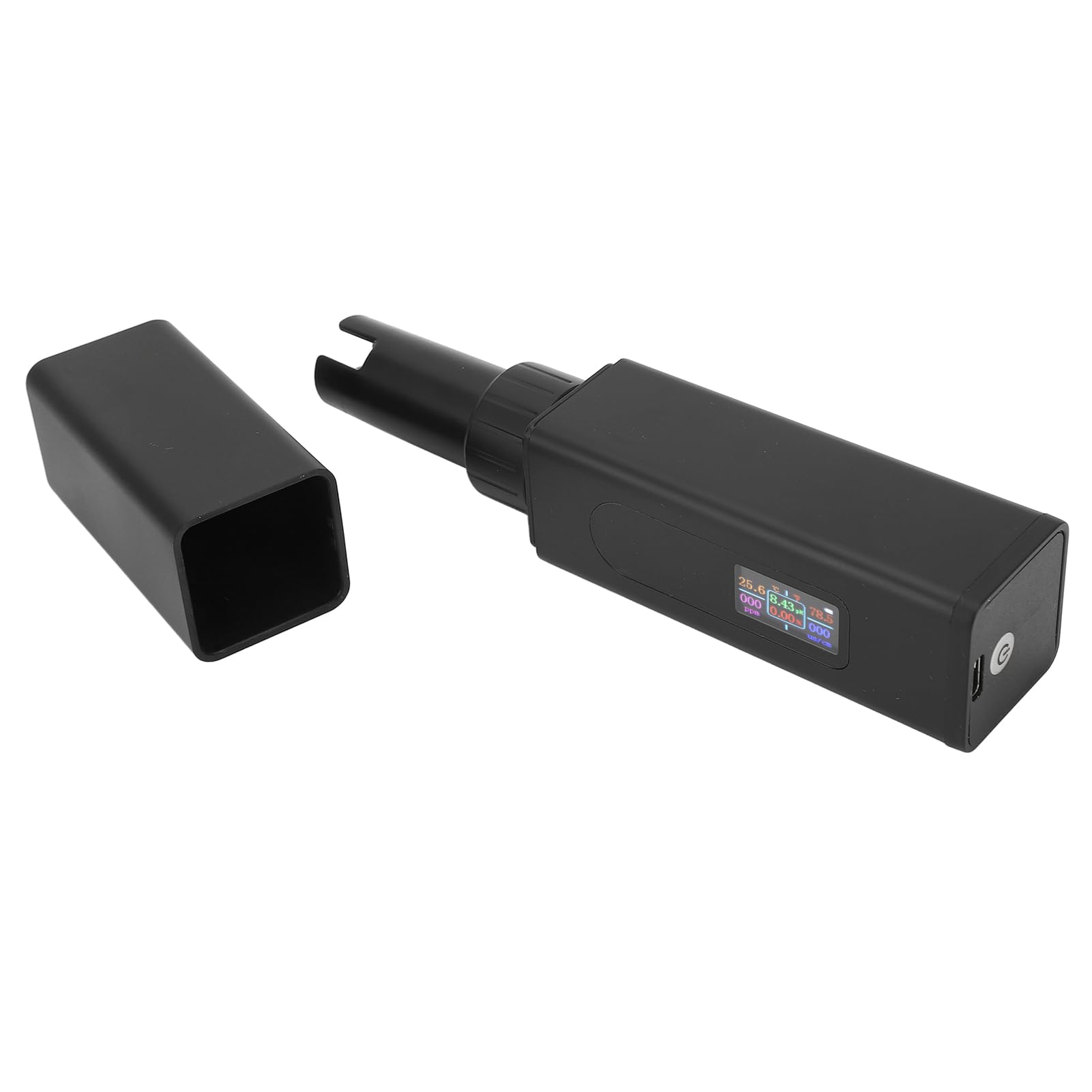 Testeur de qualité de l'eau 5 en 1 PH TDS Température EC Sel Mètre Écran LCD Moniteur de qualité de l'eau Multifonctionnel pour la Culture hydroponique, l'horticulture,