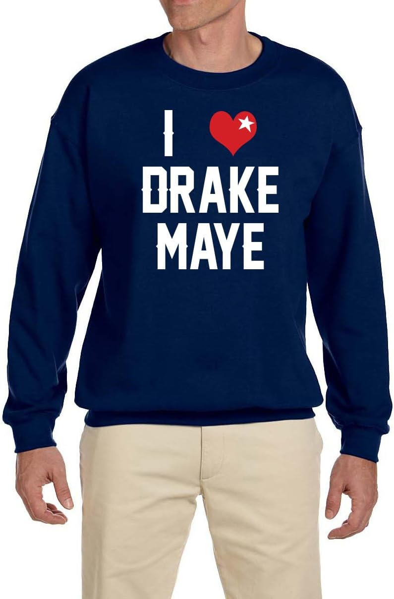 New England Drake Maye I Love Drake Maye Crew Neck Sweatshirt
