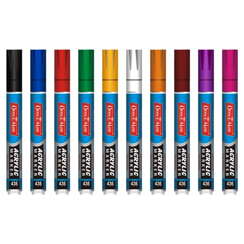 Image of Soni Officemate Liquid Whiteboard Markers | Pack of 10 (Mix) Easy Wipe, Smooth Writing | Long-Lasting, Low Odor Ink | Eco-Friendly & Cost-Effective