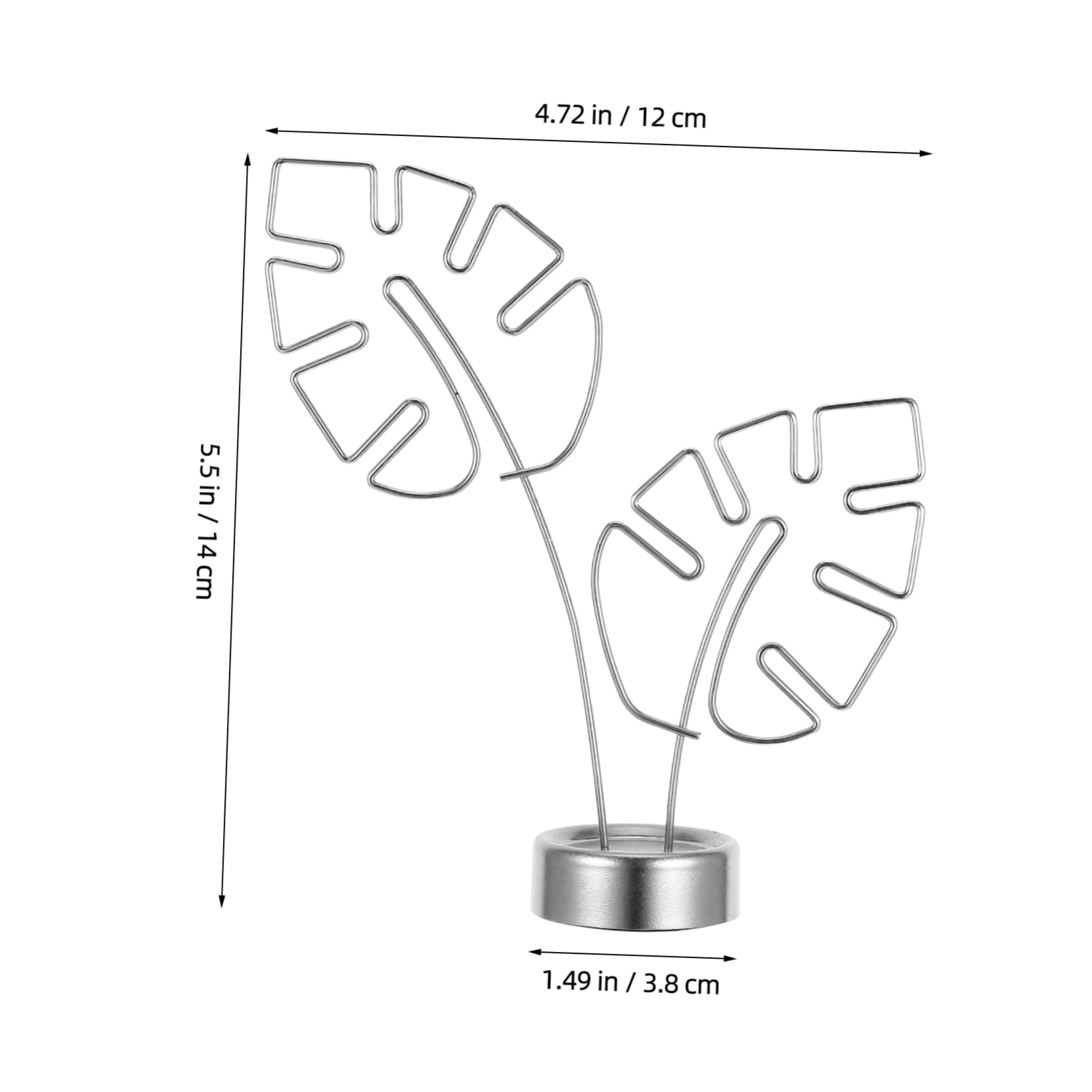 SEWACC Monstera Leaf Memo Clip Holder Stylish Desk Organizer for Memos Photos Business Cards Compact Decorative Stand for Home and Office Use