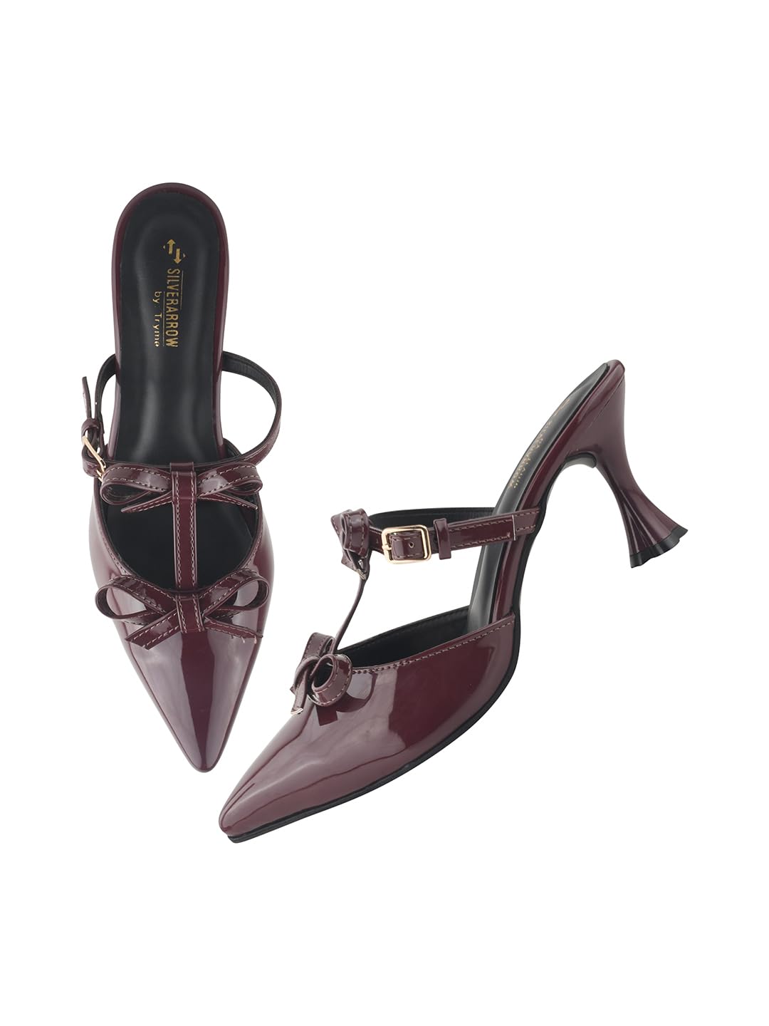 silverarrow Women's Lubka Stiletto Heel Bow Design | Fusion Wears | Fashion Sandals-picture-25