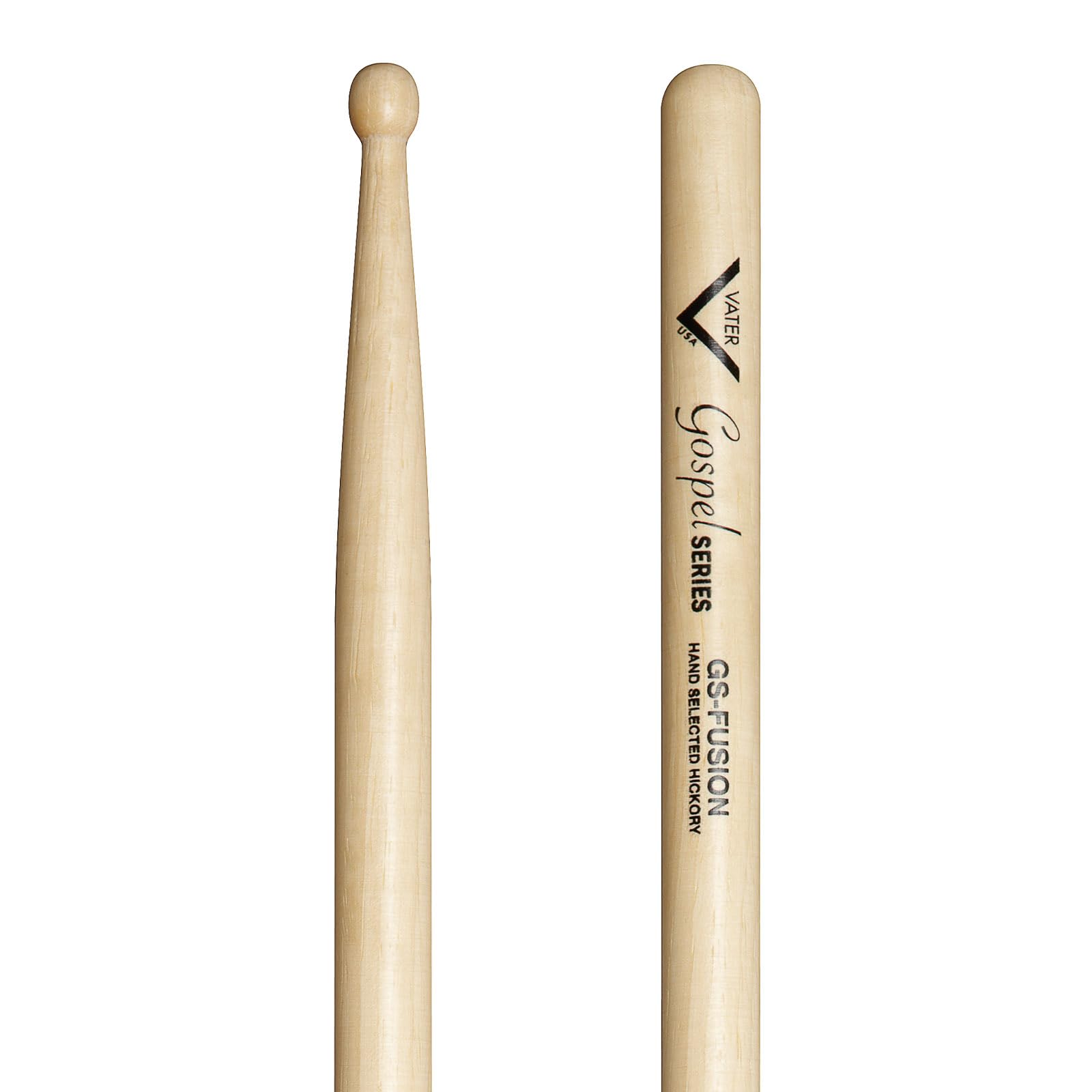 Vater Gospel Fusion Hickory Wood Tip Drum Sticks, Natural, Pair