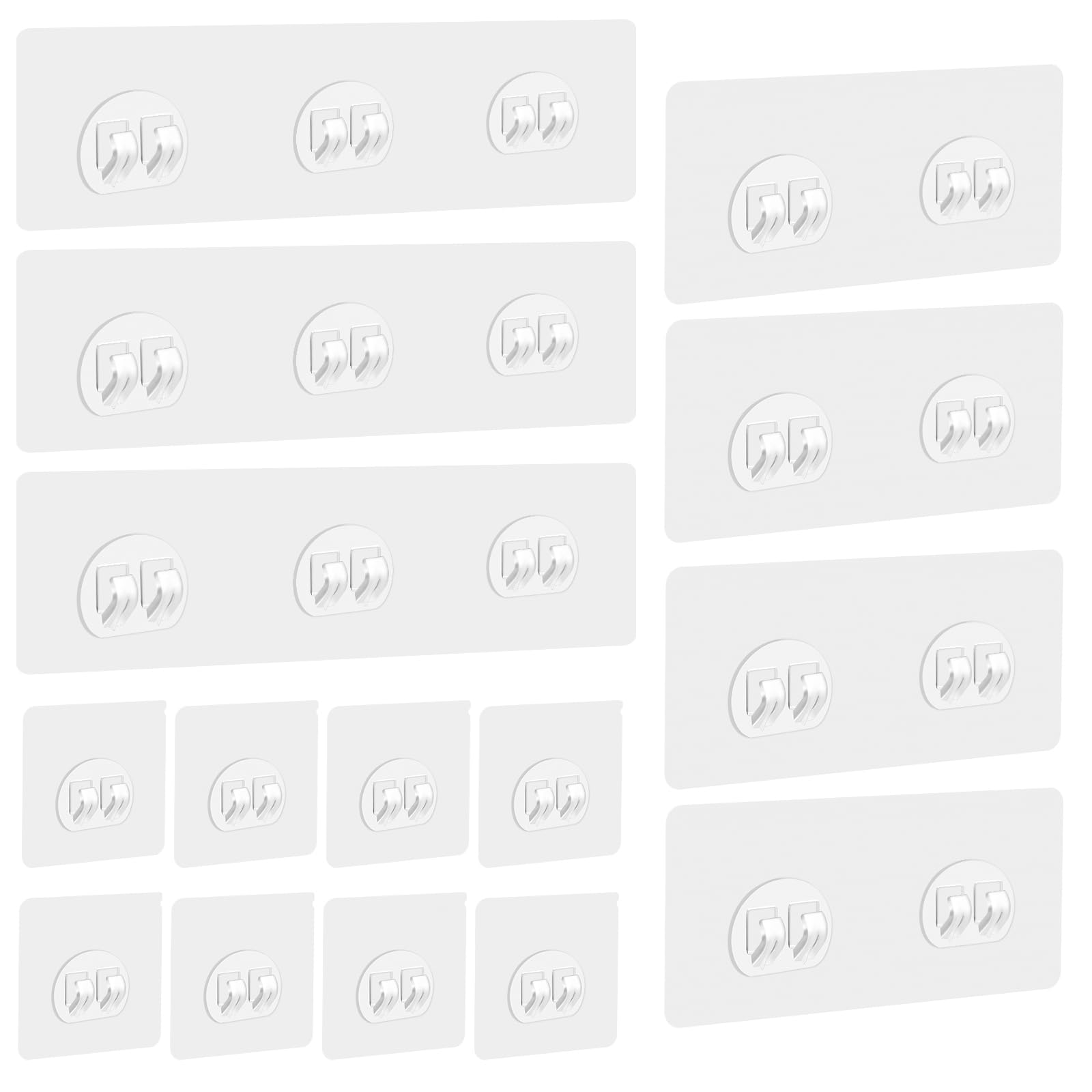 GETRIC 15 Pack Shower Caddy Adhesive Replacement Adhesive Shelves Hooks Caddy Shelves Rack Basket Organizer Shower Sticker Bathroom
