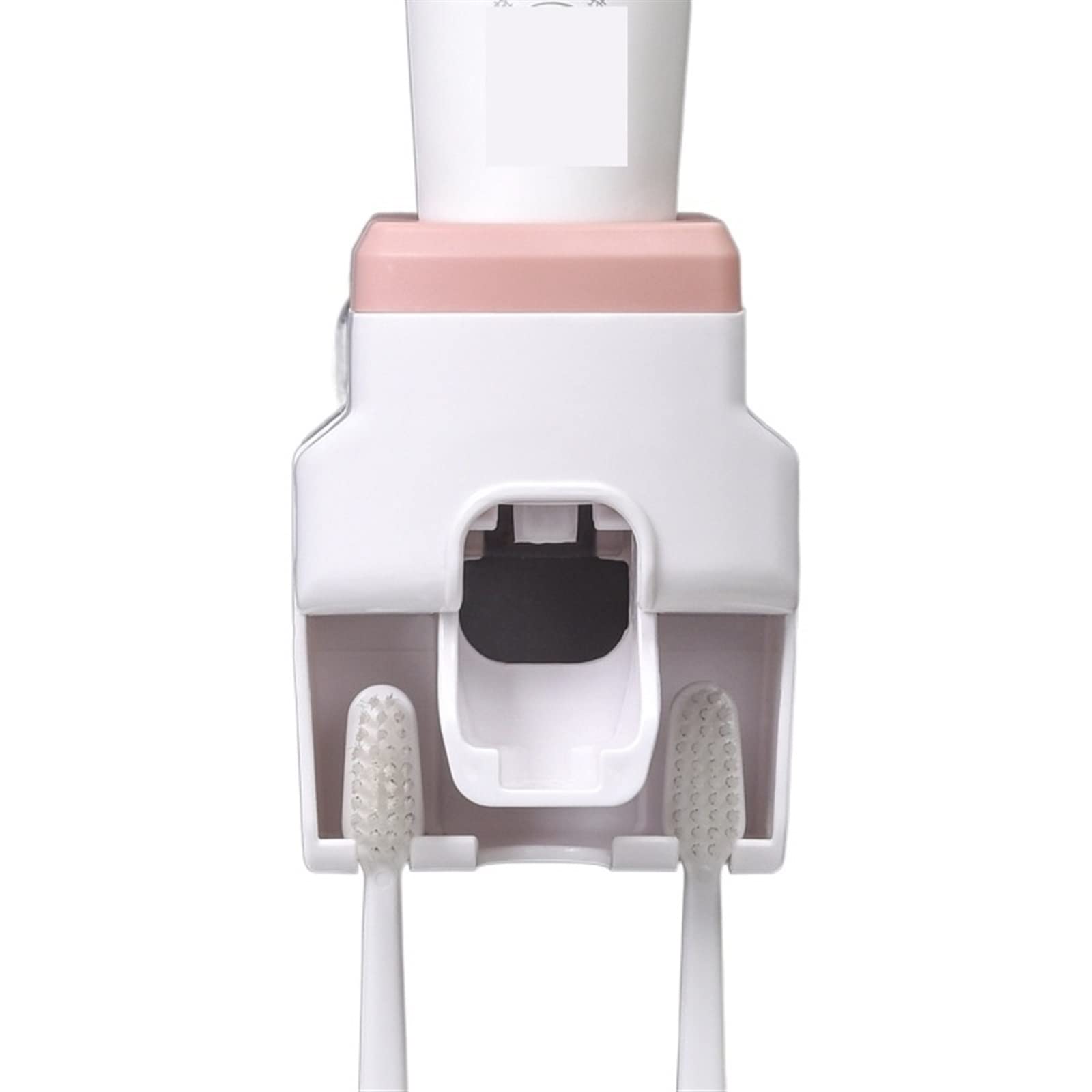 JINGYAN Toothbrush Holders Automatic Toothpaste Dispenser Squeezer Toothbrush Holder Bathroom Accessories Storage Rack(Pink)