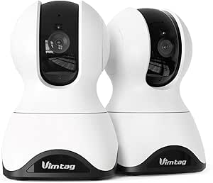 VIMTAG 2.5K Indoor Cameras for Home Security 2-Pack, 360° Pet Camera, 5G/2.4G WiFi Baby Monitor with Phone App & Speaker for Dog Cat Nanny, Motion Tracking, AI Dection, Night Vision, SD/Cloud Storage asin的图片