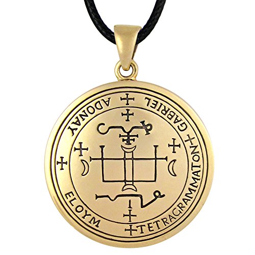 Moonlight Mysteries Bronze Sigil of Archangel Gabriel Talisman Necklace