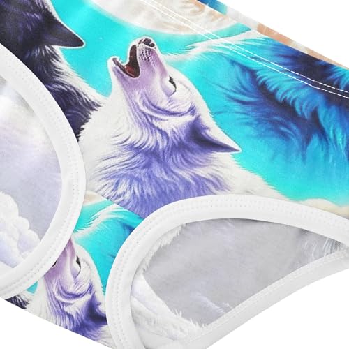Galaxy Cool Wolf Blue Purple Toddler Girls Underwear 2t Cotton Panties for Girl Animals Undies Kids Briefs4