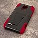 Empire MPERO IMPACT X Series Kickstand Case for ZTE Warp 4G N9510 - Retail Packaging - Black/Red
