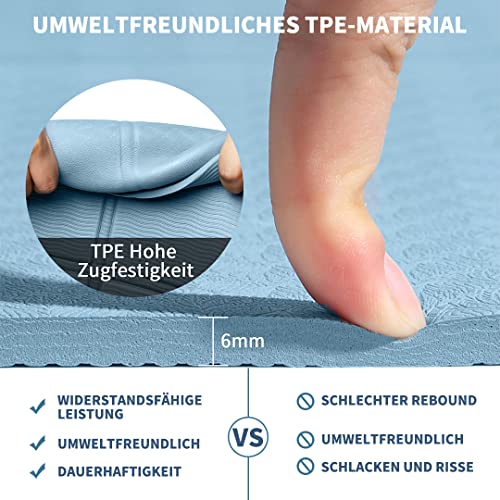 Good Nite Esterilla de yoga plegable, antideslizante, portátil, plegable, ligera, esterilla de gimnasia, pilates, deportes, viajes, yoga, 183 x 61 x 0,6 cm - Imagen 6