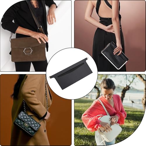 CALFOVERA Chain Purse Insert Organizer Clutch kit Wallet Crossbody Conversion Emilie Sarah Liner Organizer Black Divider Pocket with D Ring for Sarah Bag Wallet Handbag Shoulder Convert 8.7x3.2 Inch