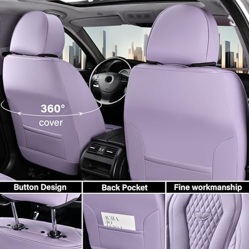 Image of Coverado Seat Covers, Car Seat Covers Front Seats, Purple Car Seat Cover, Luxury Car Seat Covers, Seat Cushion, Front Car Seat Covers Leatherette Car Seat Protector