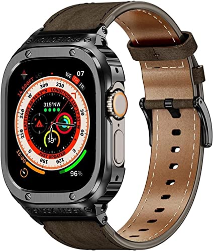 Kit de modification Apple Watch acier inoxydable et bracelet cuir