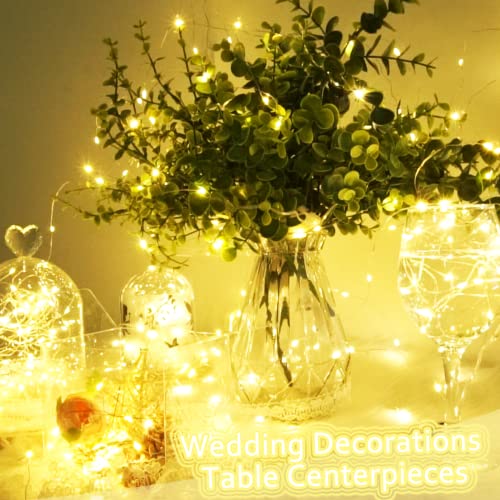 Luces de hadas con pilas para decorar centros de mesa sin enchufes 5