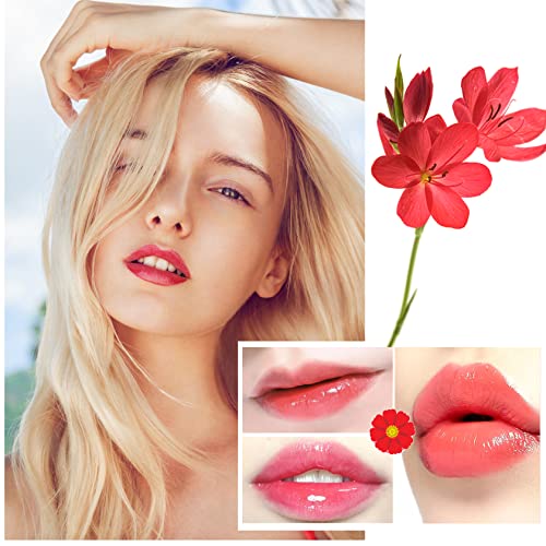 Bkpplzp JDFHFHD906 2 Pack Crystal Flower Jelly Lipstick,Magic Color Changing thumb #1