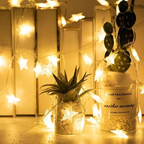 Star Fairy Lights 7M 50LED, USB or Battery Operated String Lights Colorful 8 Modes Star Led Fairy Light with Remote & Timer for Garden Home Wedding Party Indoor Outdoor Decoration