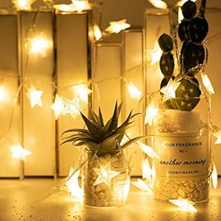 Star Fairy Lights 7M 50LED, USB or Battery Operated String Lights Colorful 8 Modes Star Led Fairy Light with Remote & Timer for Garden Home Wedding Party Indoor Outdoor Decoration
