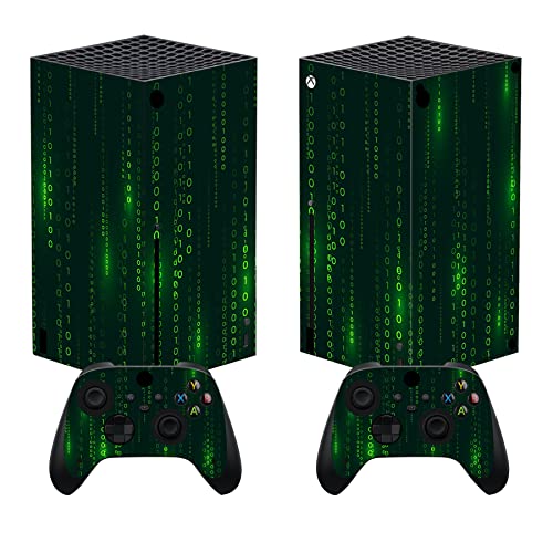 PlayVital Stickers Manette pour Xbox Series X,Autocollant Protection pour Xbox Series X Console Accessoires Skin Habillages-Code Désordre