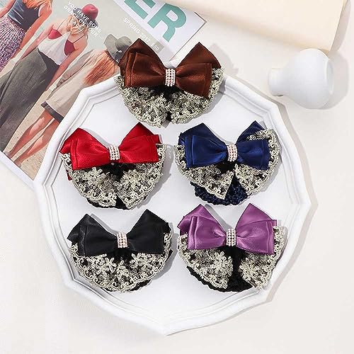 Vctitil 5 Pcs Hair Snood con Moño, Cobertura Profesional para Moño de Pelo miniatura 2