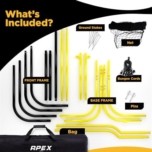 image for Apex Sports 4x4.5 Ft Baseball Rebounder, Multi-Sport Trainer for Socce