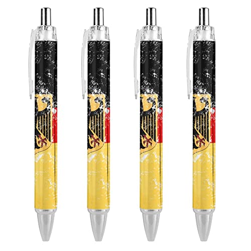 4er-Pack Kugelschreiber Mit Kroatischer Flagge – 0,5 Mm Schwarze Tinte, Einziehbar – Glattes Schreiben Für Büro, Schule & Alltag