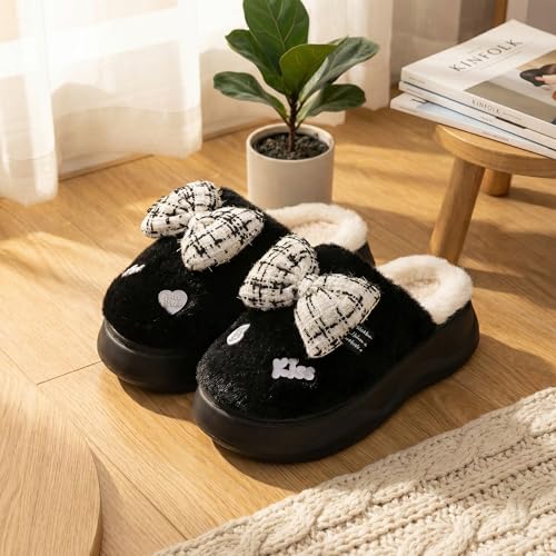 Image of VRITRAZ Women's Comfort Slip On Closed Toe Warm Winter with Cute Design print House Clog Indoor Slipper