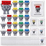 Gejoy 25 Set You Rock Gifts Bulk Include Positive Rock, Motivational Card, Package Bag, Glue Point, Thank You for Being Awesome Employee Coworker Staff Teacher Team Friends