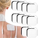 WUSJCOF 10 Stücke Elektroden Pads Selbstklebenden EMS Elektroden Wiederverwendbar für Geräte and EMS Trainer (5 x 5 cm)
