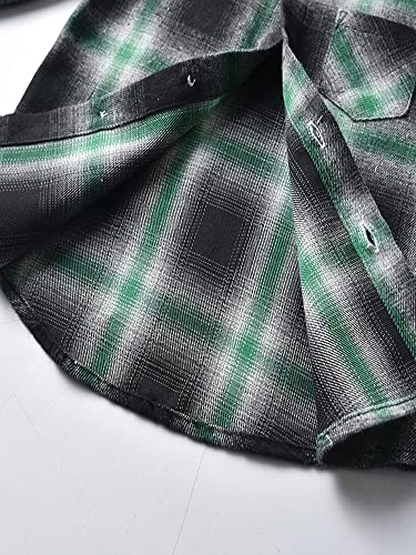 Toddler Kids Cute Plaid Flannel Shirt Long Sleeve Button Down Pocketed Shirts Jacket Fall Causal Oversized Shacket Cardigan4
