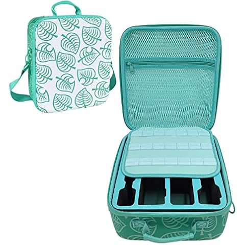 Carrying Case for Nintendo Switch/Nintendo Switch OLED Hard Shell Protective Storage Bag with Shoulder Strap Fits Switch Console, Pro Controller, Dock, Joy con, 21 Game Cards Slots & Accessories Cover