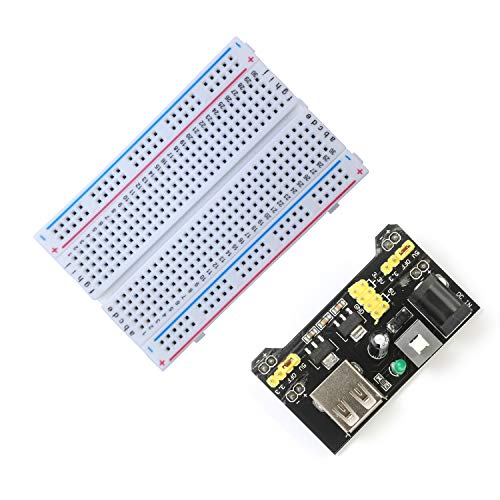 DEYUE 458 Electronic Starter Fun Kit for Arduino Raspberry Pi | Basic Electronics Components Starter Kit | Power Supply Module, Jumper Wire, Great range of Resistors, Breadboard 400 Tie-Point