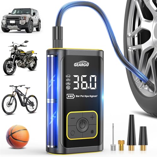 GEARGO Portable Tire Inflator 150PSI, 4200mAh Portable Air...