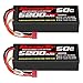 ROARING TOP 3S Batería Lipo 11.1V 50C 5200mAh Lipo Hardcase Batería con Conector Deans para Avión RC dji Quadcopter Avión RC Helicóptero RC Coche Camión Barco (2 Paquetes)