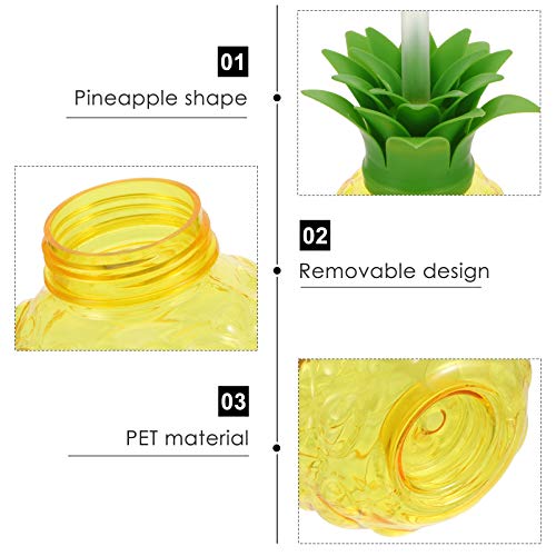 Jojofuny 4Pcs Ananas Bicchieri di Plastica con