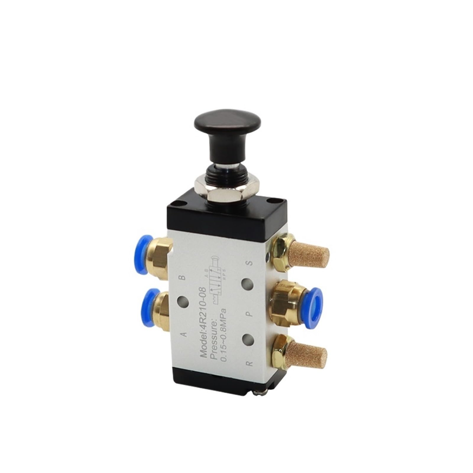 4R210-08 3R210-08 Valvola manuale a 2 vie 5 posizioni Push and Pull Interruttore pneumatico della valvola direzionale 4R310-10 3R310-10 (raccordo 4R310-10,6 mm)