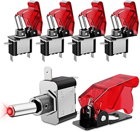 Nilight 5 Pack LED Toggle Switches 20A SPST On Off 3Pin Rocker