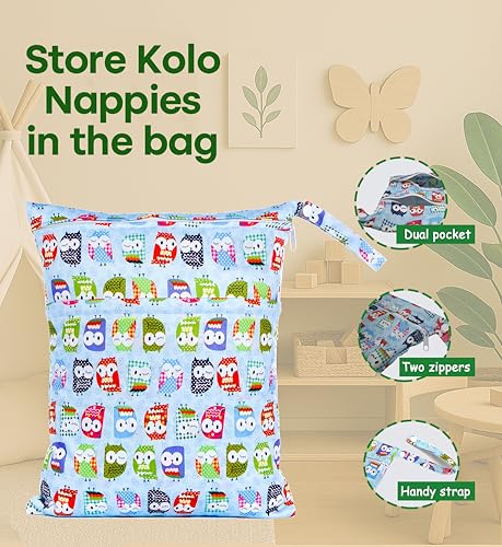 Miniatura 5 de Kolo - Kit De Pañales De Tela Para Bebés Y Niños: 6 Reutilizables 6 Insertos De Bambú 1 Bolsa De Transporte - 100 Ecológicos