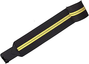 ضمادة رياضية عصرية وبسيطة مضادة للالتواء، معدات رياضية للتدريب على رفع الاثقال، اصفر واسود، ضمان لمدة عام واحد