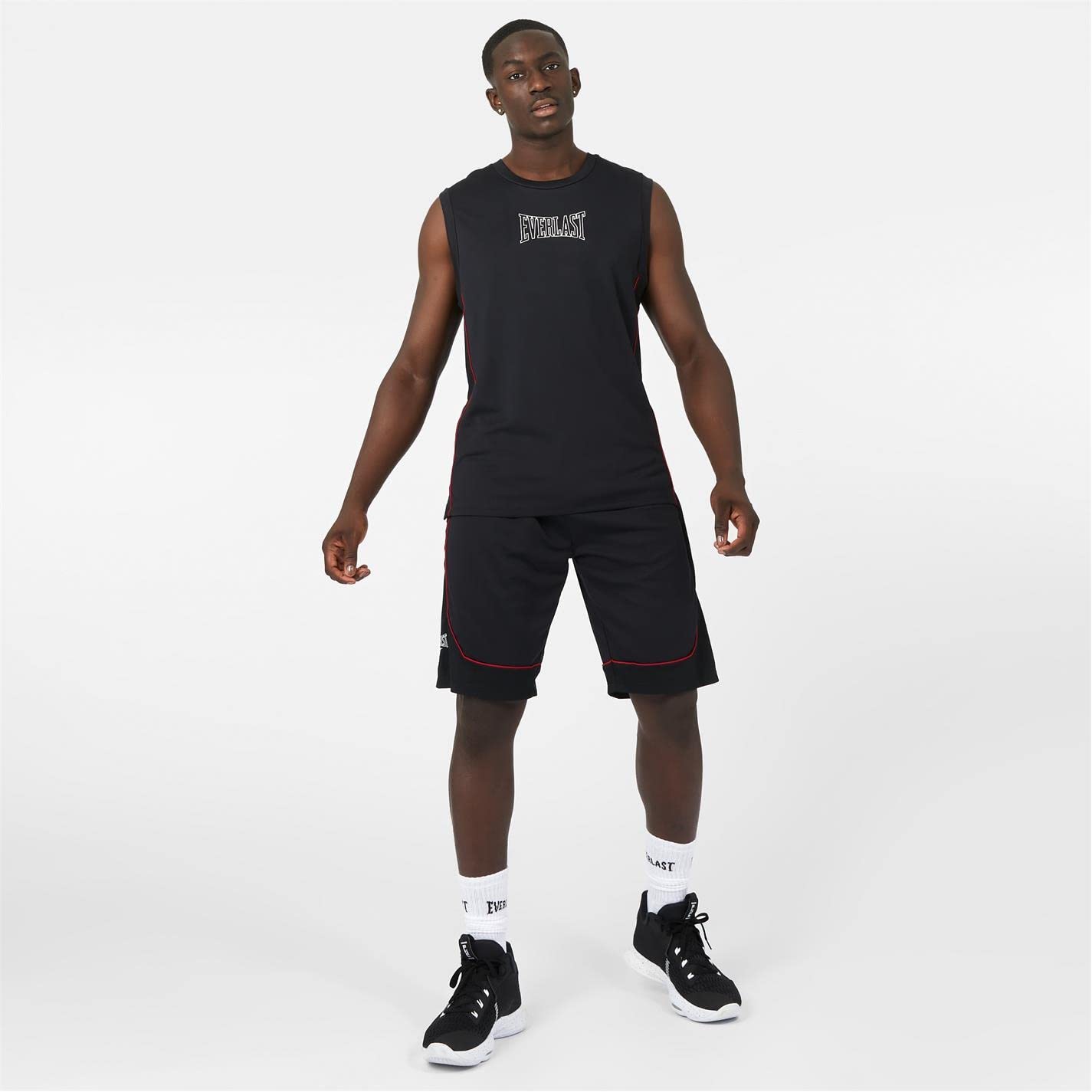 Everlast - Maglia da basket da uomo con scollo a V