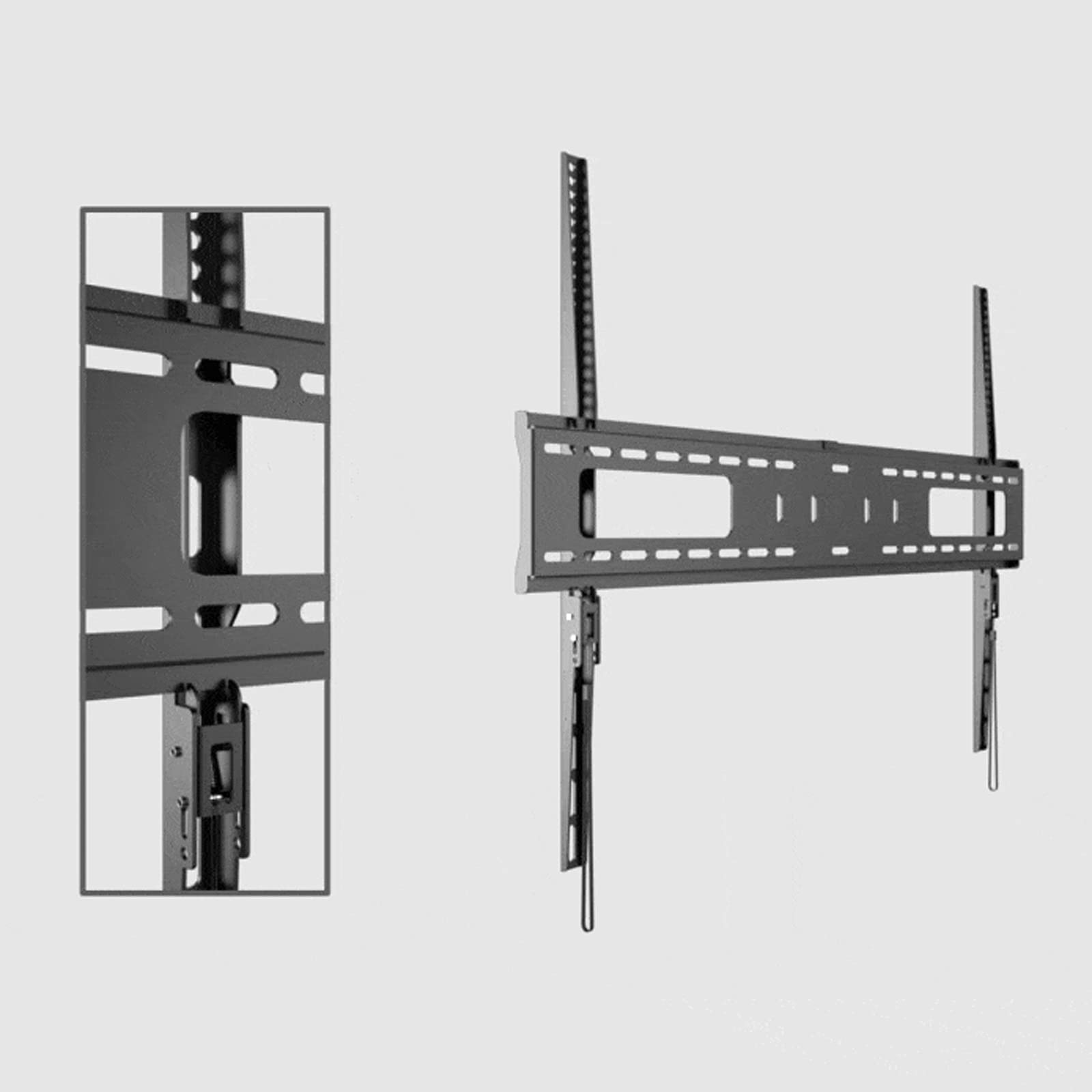 tv Stand Ultra magro TV Monte universale fisse TV Staffa di montaggio a parete 60 "-100" Staffa per montaggio a parete per impieghi gravosi con livello di spirito e protezione anti-caduta .per casa, u